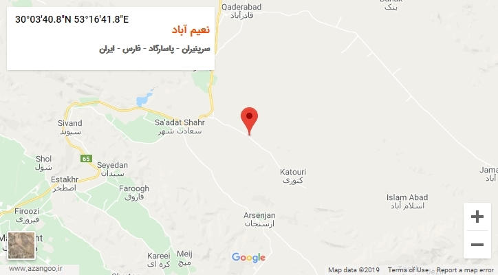 روستای نعیم آباد بر روی نقشه