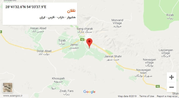 روستای نقلان بر روی نقشه