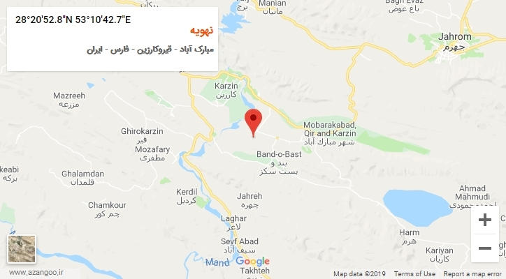 روستای نهویه بر روی نقشه