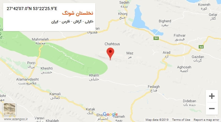 روستای نخلستان شونگ بر روی نقشه