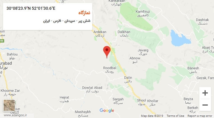 روستای نمازگاه بر روی نقشه
