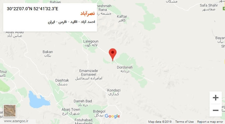 روستای نصرآباد بر روی نقشه