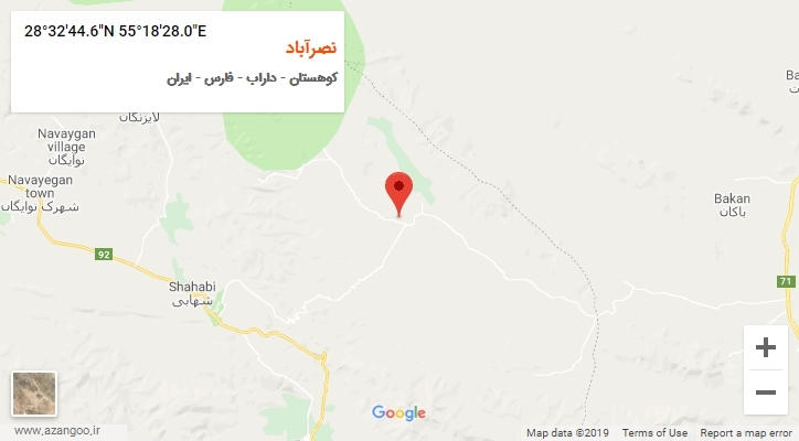 روستای نصرآباد بر روی نقشه