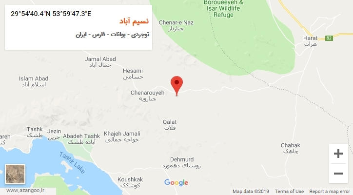 روستای نسیم آباد بر روی نقشه