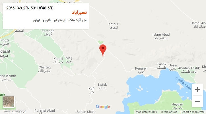 روستای نصیرآباد بر روی نقشه