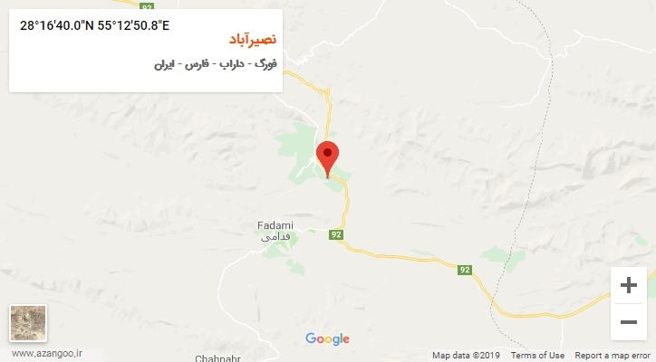 روستای نصیرآباد بر روی نقشه