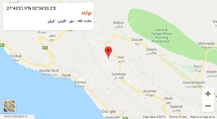 روستای نوآباد بر روی نقشه