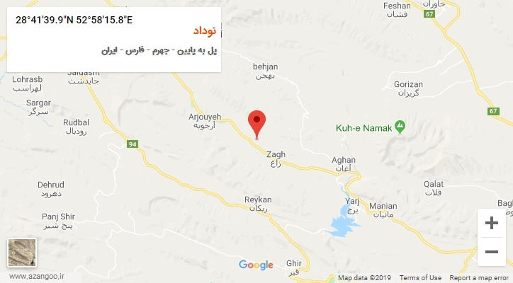 روستای نوداد بر روی نقشه