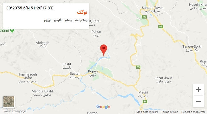 روستای نوگک بر روی نقشه