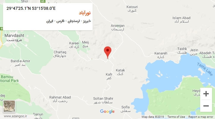 روستای نورآباد بر روی نقشه