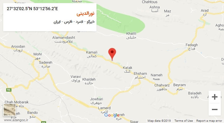 روستای نورالدینی بر روی نقشه