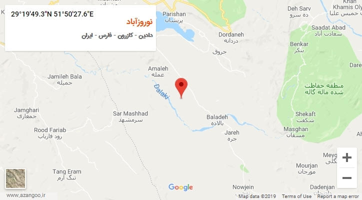 روستای نوروزآباد بر روی نقشه
