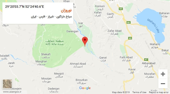 روستای نوروزان بر روی نقشه