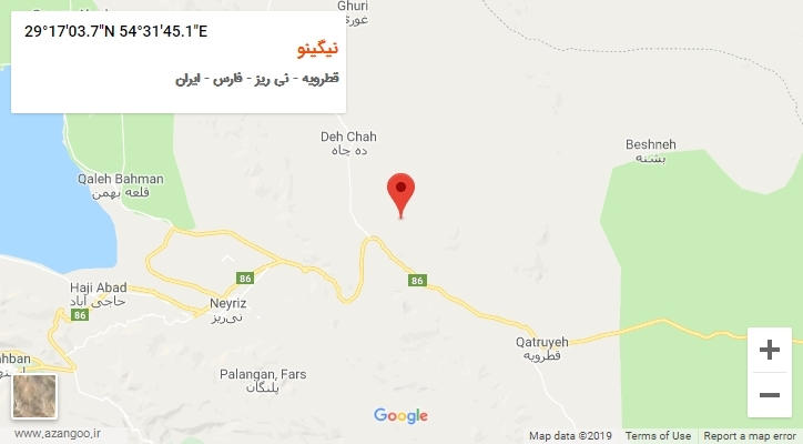 روستای نیگینو بر روی نقشه