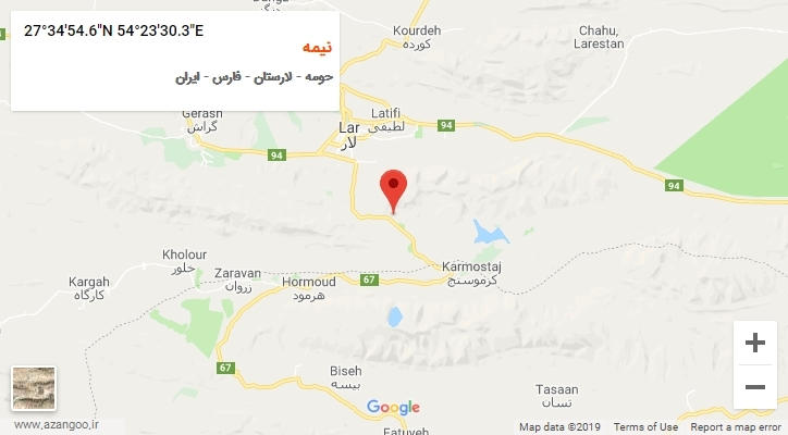 روستای نیمه بر روی نقشه