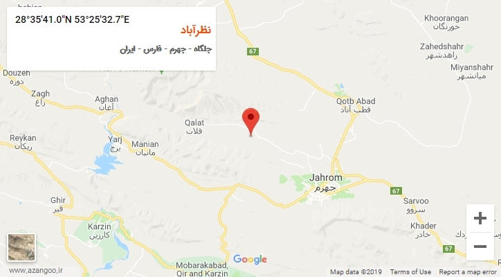 روستای نظرآباد بر روی نقشه
