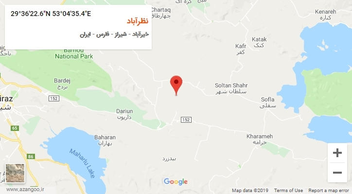 روستای نظرآباد بر روی نقشه