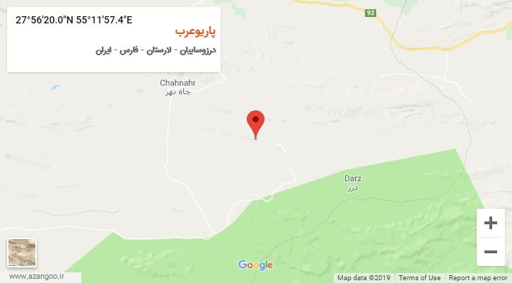 روستای پاریوعرب بر روی نقشه