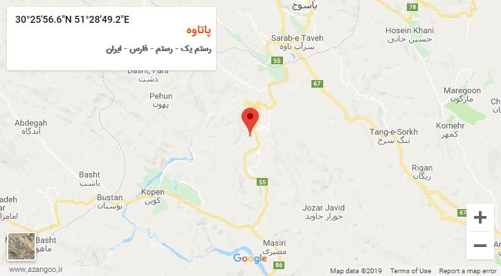 روستای پاتاوه بر روی نقشه