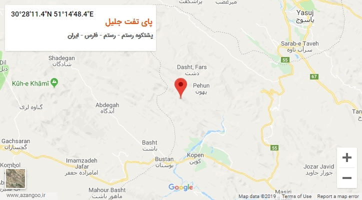 روستای پای تفت جلیل بر روی نقشه