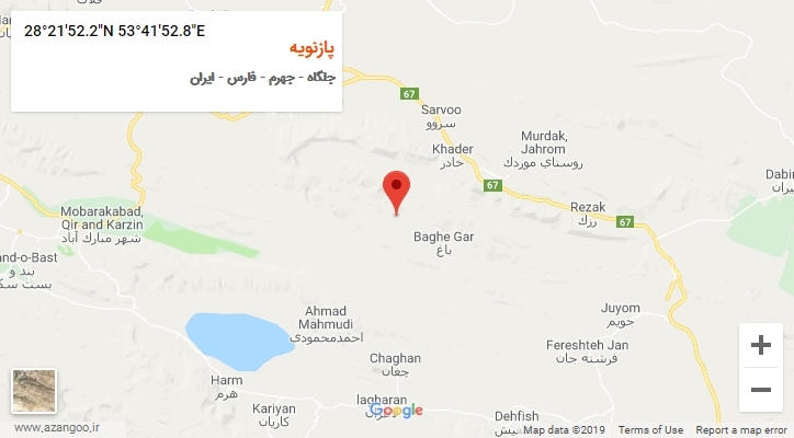 روستای پازنویه بر روی نقشه