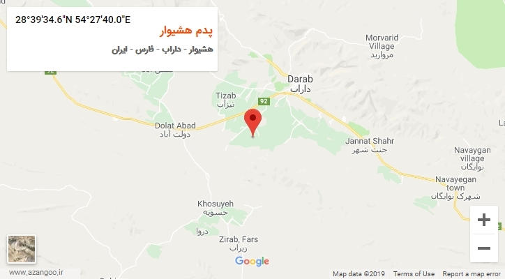 روستای پدم هشیوار بر روی نقشه