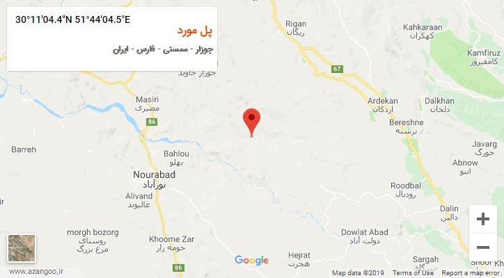 روستای پل مورد بر روی نقشه