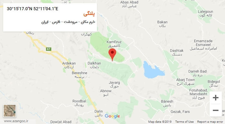 روستای پلنگی بر روی نقشه