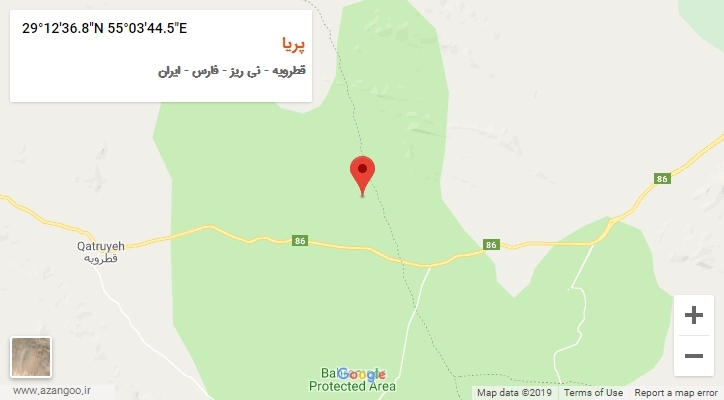 روستای پریا بر روی نقشه