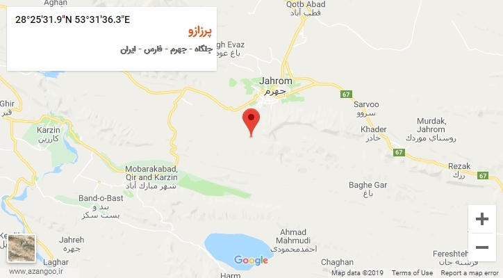 روستای پرزازو بر روی نقشه