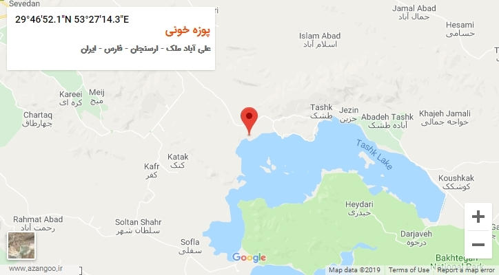 روستای پوزه خونی بر روی نقشه