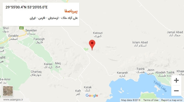 روستای پیرباصفا بر روی نقشه
