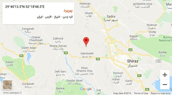 روستای پیربرد بر روی نقشه