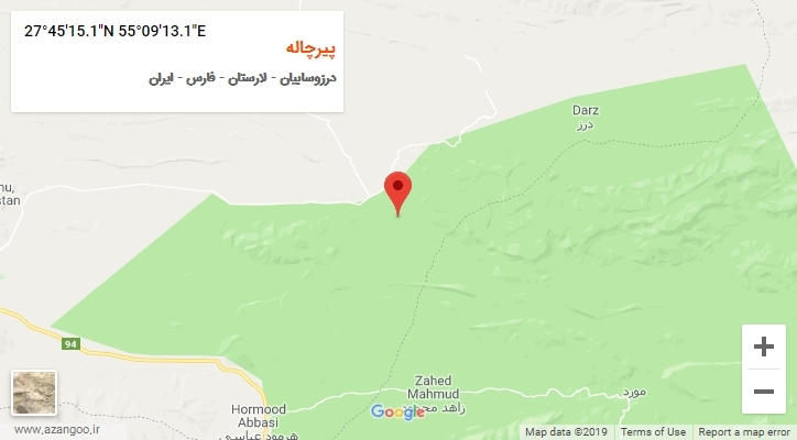 روستای پیرچاله بر روی نقشه