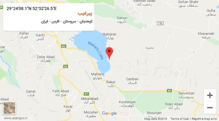 روستای پیرغیب بر روی نقشه