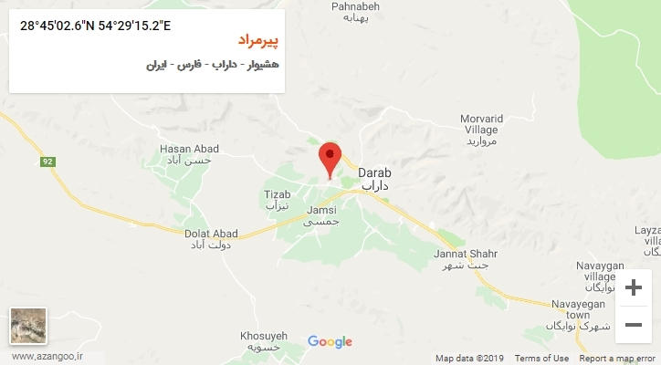 روستای پیرمراد بر روی نقشه