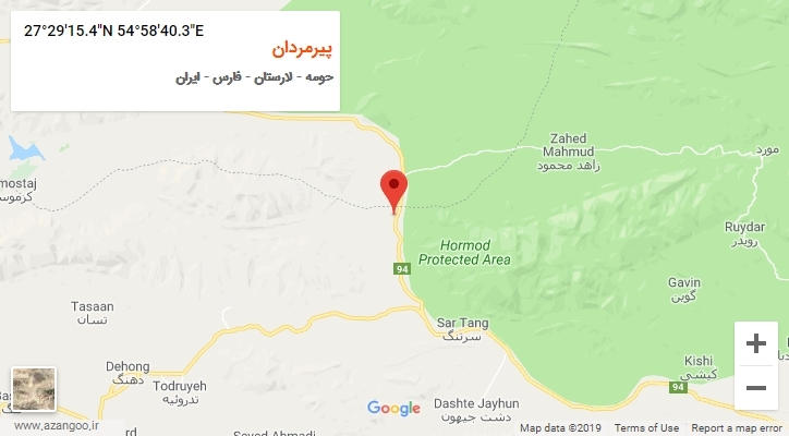 روستای پیرمردان بر روی نقشه