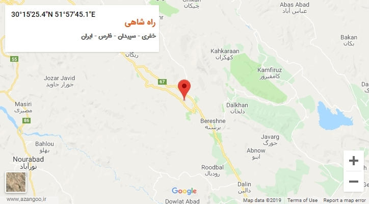 روستای راه شاهی بر روی نقشه