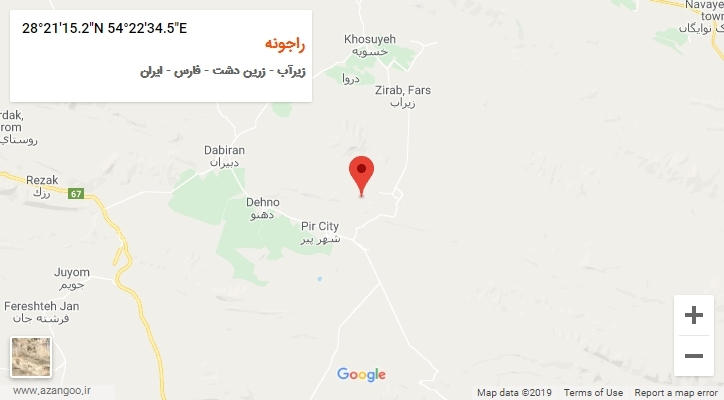 روستای راجونه بر روی نقشه