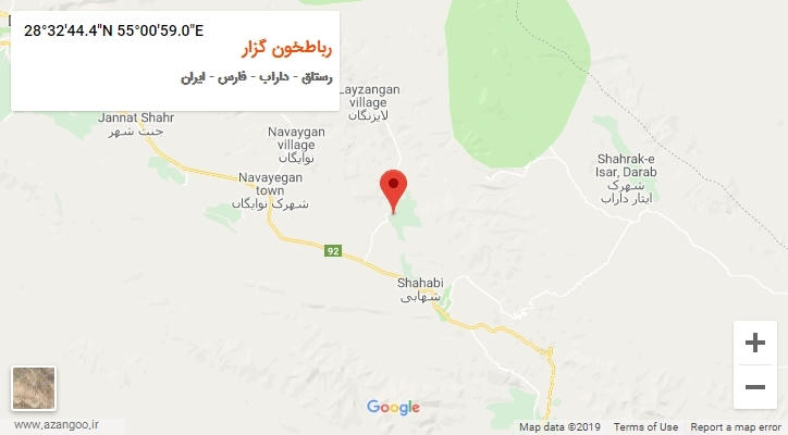 روستای رباطخون گزار بر روی نقشه