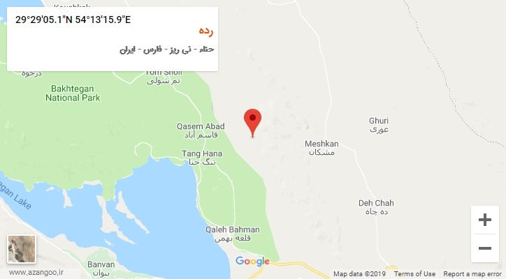 روستای رده بر روی نقشه