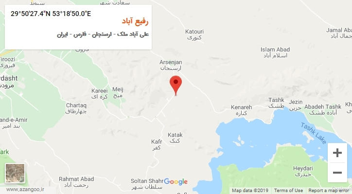 روستای رفیع آباد بر روی نقشه