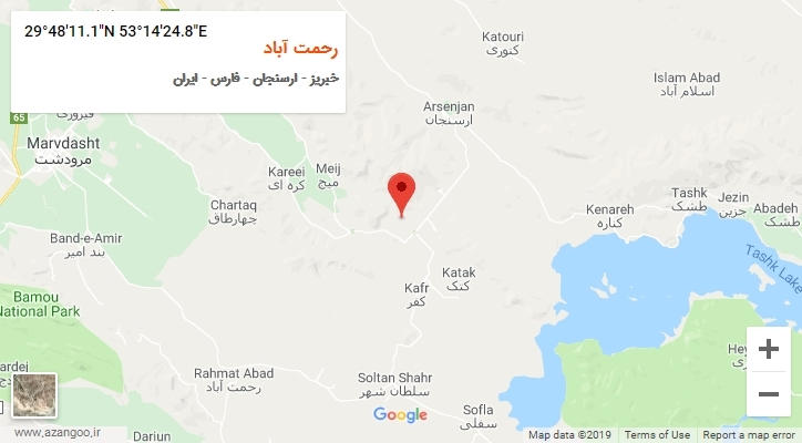 روستای رحمت آباد بر روی نقشه