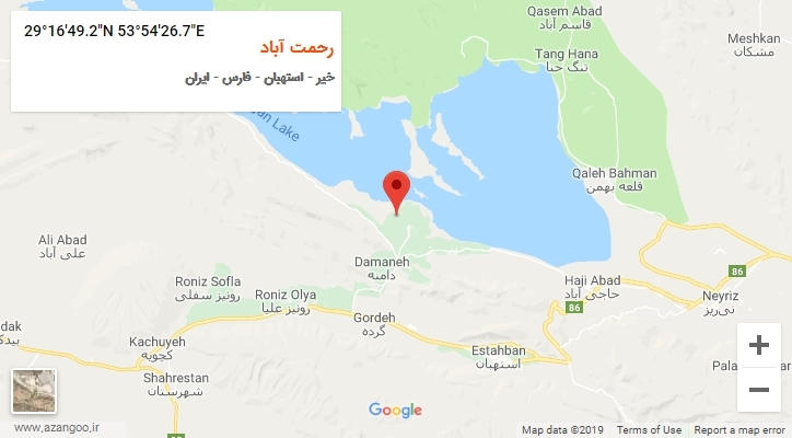 روستای رحمت آباد بر روی نقشه