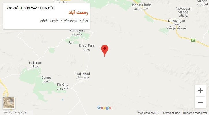 روستای رحمت آباد بر روی نقشه