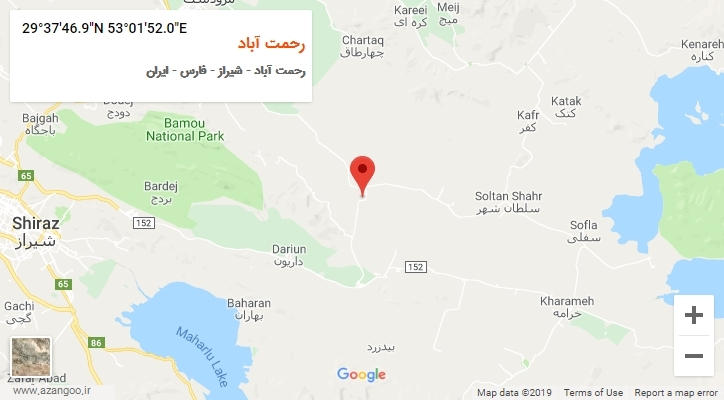 روستای رحمت آباد بر روی نقشه