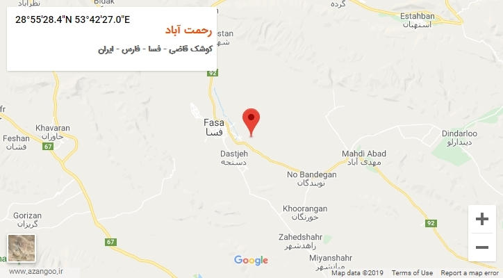 روستای رحمت آباد بر روی نقشه