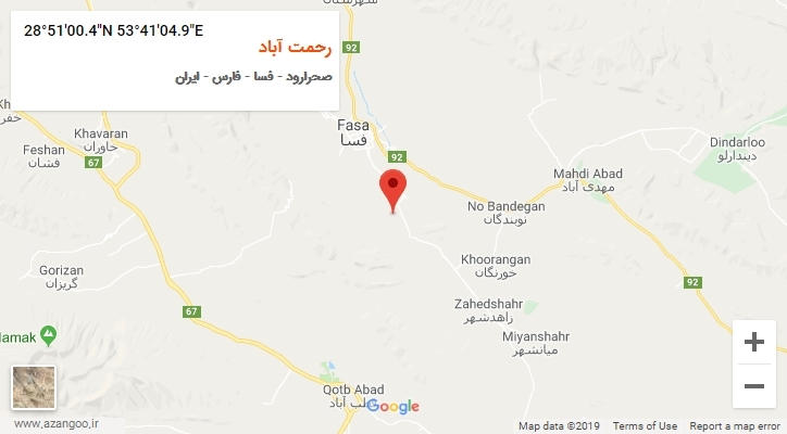 روستای رحمت آباد بر روی نقشه