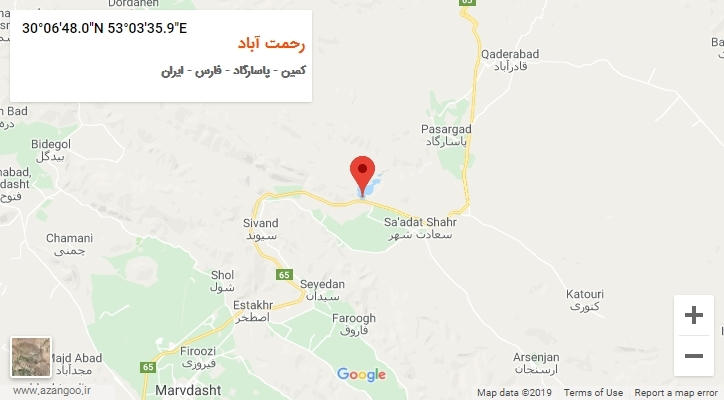 روستای رحمت آباد بر روی نقشه