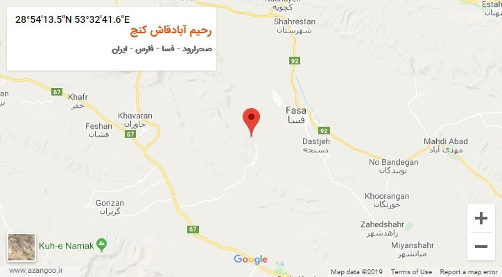 روستای رحیم آبادقاش کنج بر روی نقشه